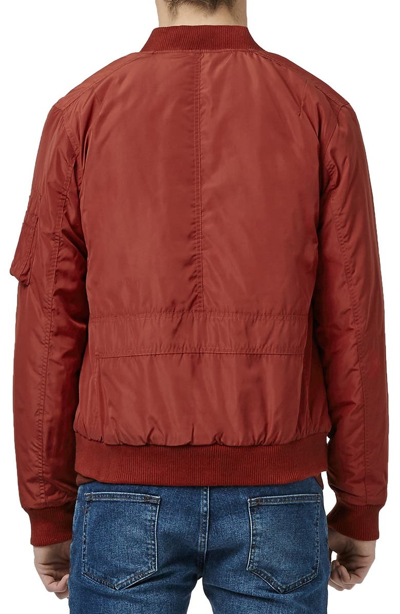 Topman Insulated MA-1 Bomber Jacket, Alternate, color,