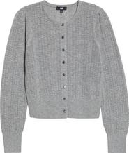 PAIGE Eudora Pointelle Knit Cashmere Cardigan