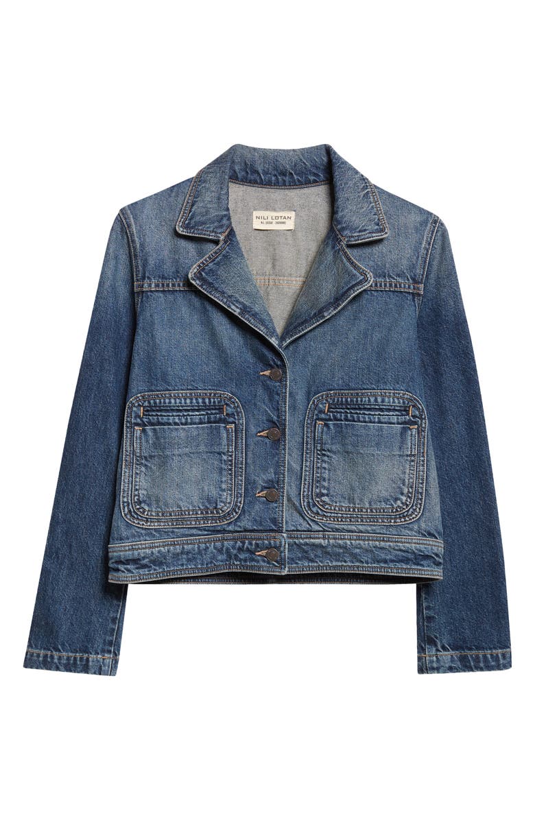 Nili Lotan Georgy Denim Jacket, Alternate, color, Simon Wash