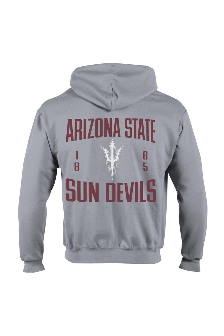 Men's Champion  Heather Gray Arizona State Sun Devils Varsity Powerblend Full-Zip Fleece Hoodie, Alternate, color, Heather Gray