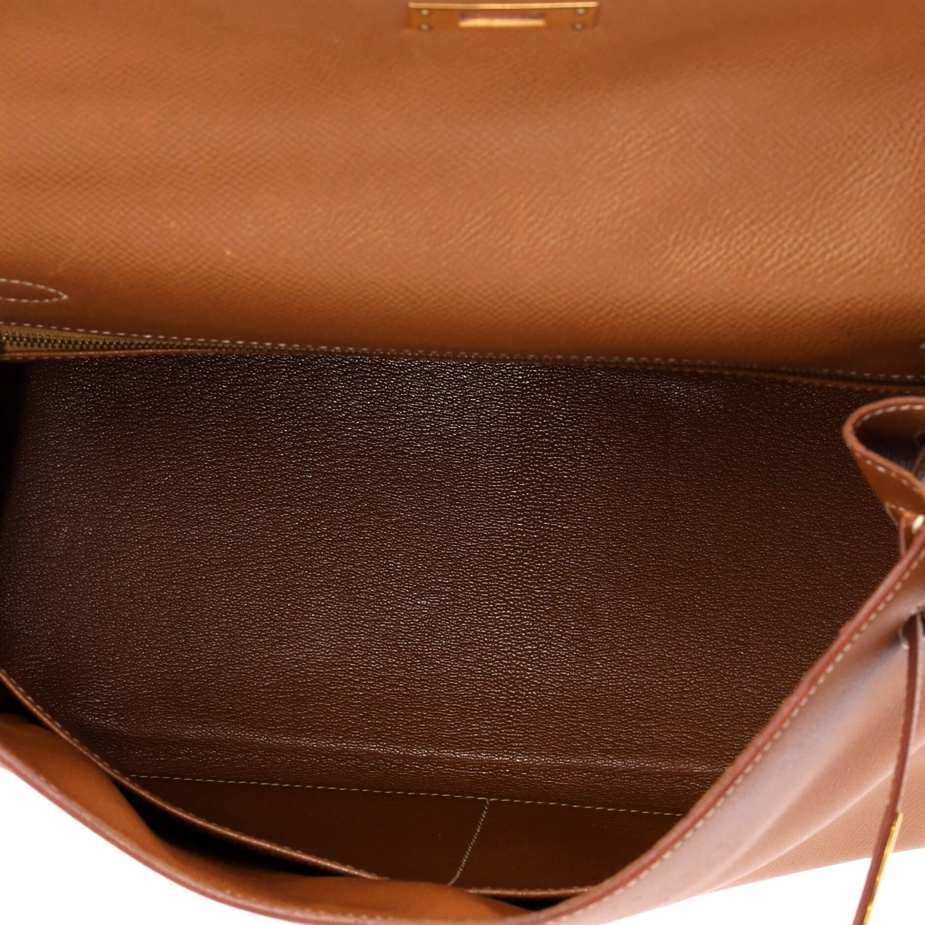 Kelly Handbag Brown Courchevel with Gold Hardware 32, Alternate, color, Gold