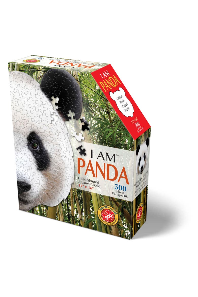 I Am Panda 300 Pieces Animal Shaped Jigsaw Puzzle, Main, color, Multicolored