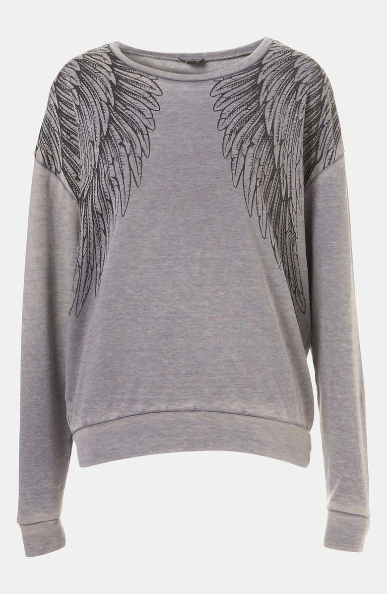 Topshop Wing Sweatshirt, Main, color,