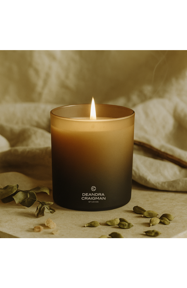DeAndra Craigman Studios Santal Cardamom Candle & Playlist, Alternate, color, Brown