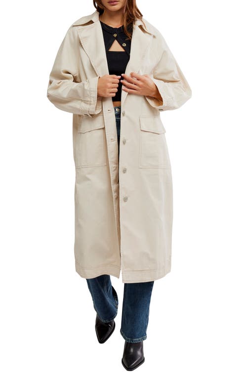 FREE PEOPLE FREE PEOPLE PERRY WASHED COTTON TRENCH COAT