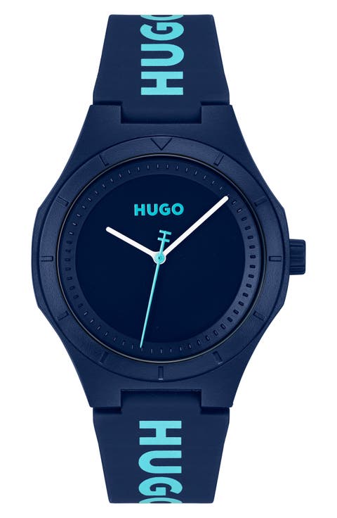 Lit For Him Rubber Strap Watch, 42mm