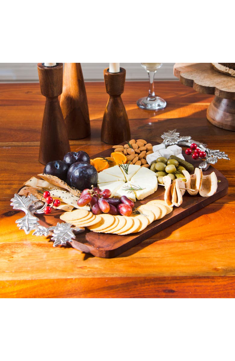 Mela Artisans Silver Holly Platter, Alternate, color, Silver