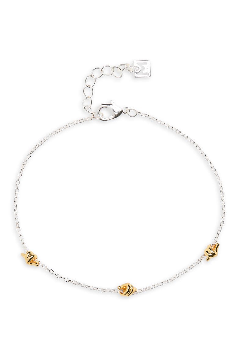 Love Knot Station Bracelet, Alternate, color, GOLD/ SILVER