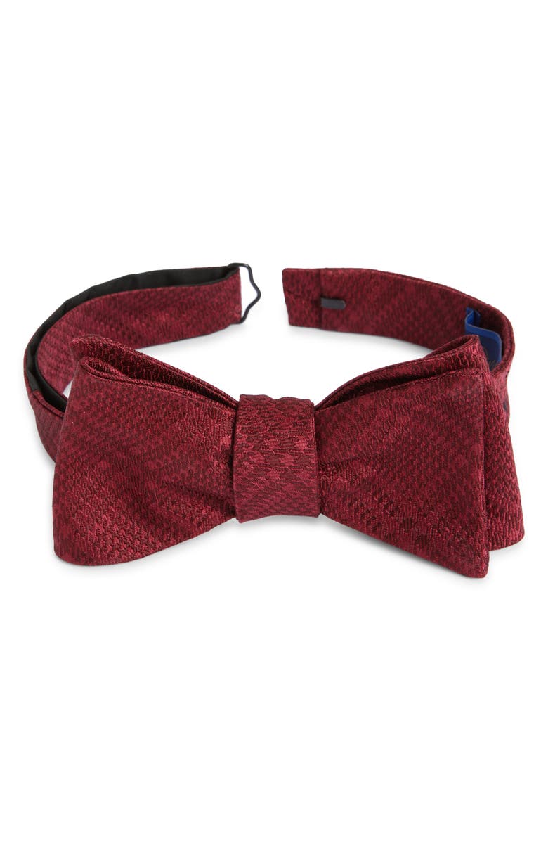 David Donahue Pre-Tied Textured Silk Bow Tie, Main, color, 