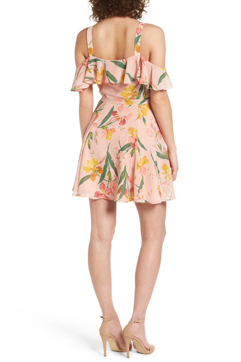 Hamlet Off the Shoulder Wrap Dress, Alternate, color, BALLET
