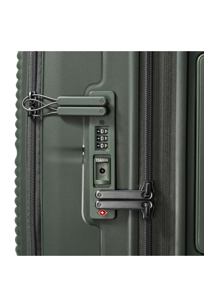Paralux Expandable 28" Large Checked Spinner Luggage, Alternate, color, Olive