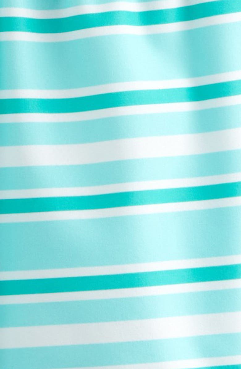 Tucker + Tate Kids' Long Sleeve Rashguard & Swim Trunks Set, Alternate, color, Green Aquamarine Mix Stripe