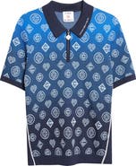 Casablanca Gradient Monogram Jacquard Polo Sweater