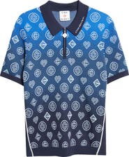 Casablanca Gradient Monogram Jacquard Polo Sweater