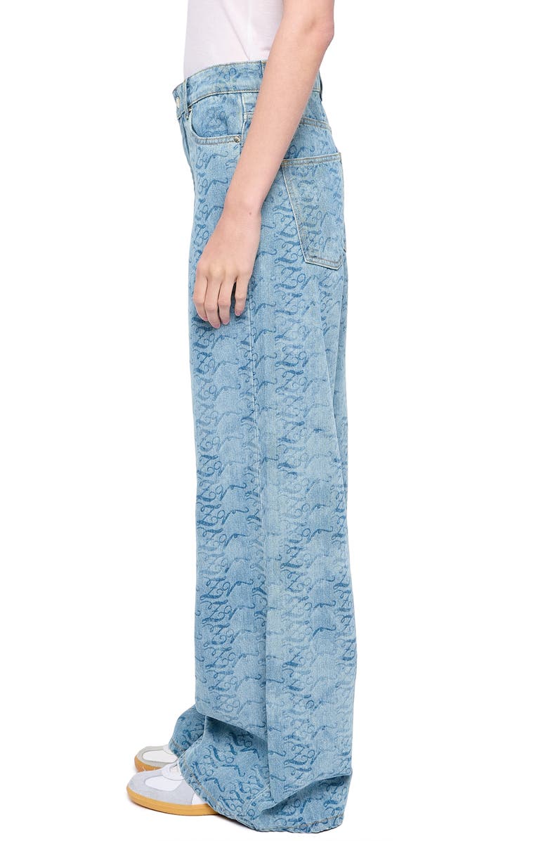 Zadig & Voltaire Eli Wide Leg Jeans, Alternate, color, Light Blue