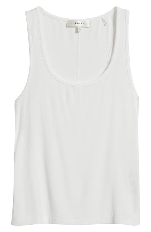 Frame The Rib Scoop Neck Tank In White