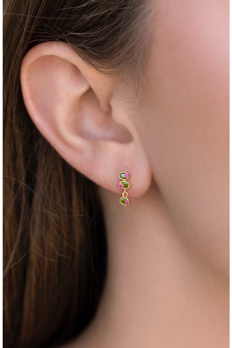 Mini Olive Drop Earrings, Alternate, color, GOLD