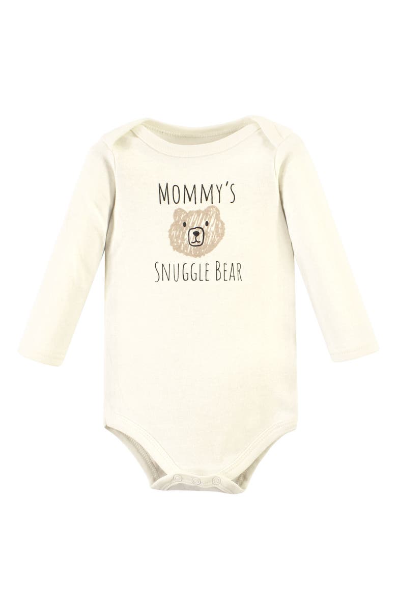 Hudson Baby Long Sleeve Bodysuit, Pants and Shoe, Alternate, color, Snuggle Bear Long Sleeve