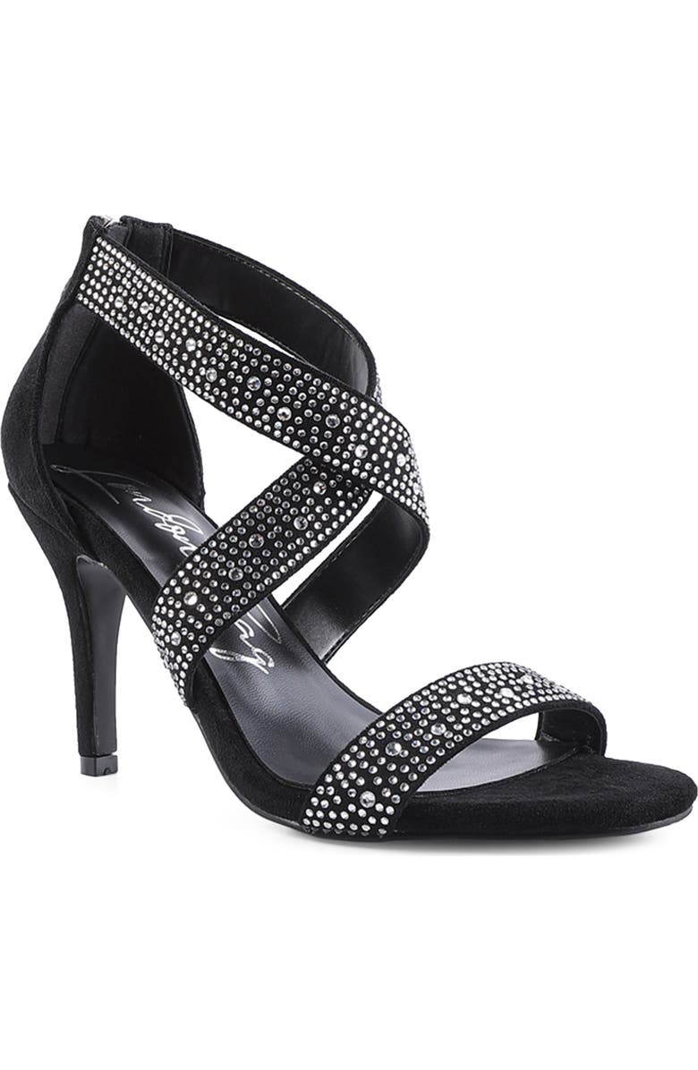 LONDON RAG Queen Bee Rhinestone Sandal, Main, color,