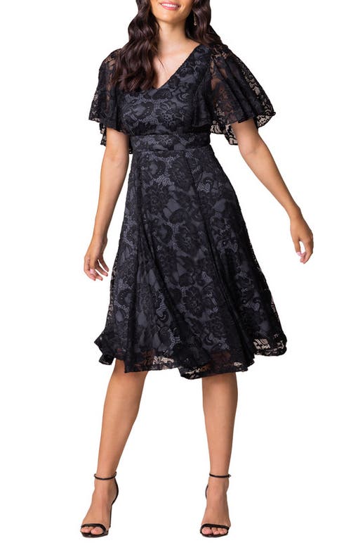 Kiyonna Camille Lace Cocktail Dress In Multi