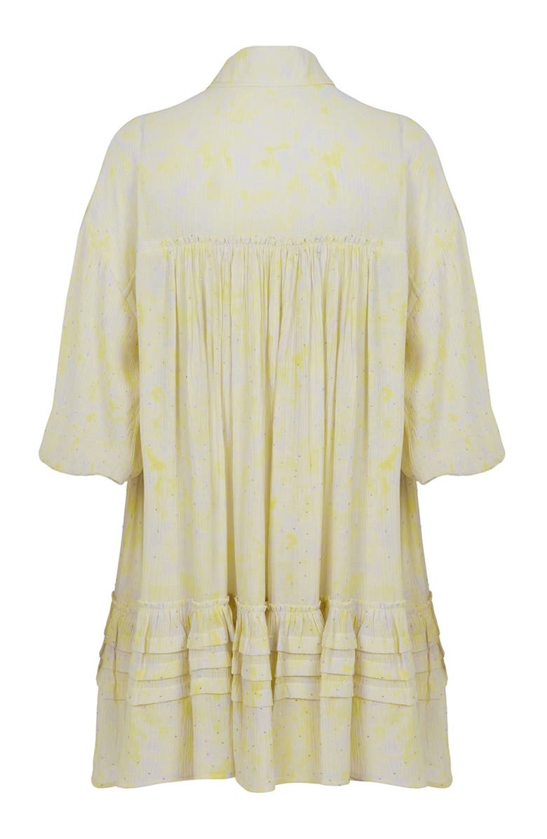 Nocturne Draped Mini Dress with Ruffle Detail, Alternate, color, 