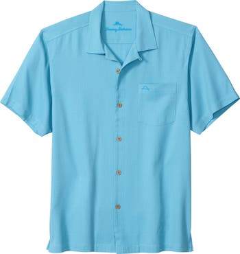 Coastal Breeze Silk Blend Button-Up Shirt