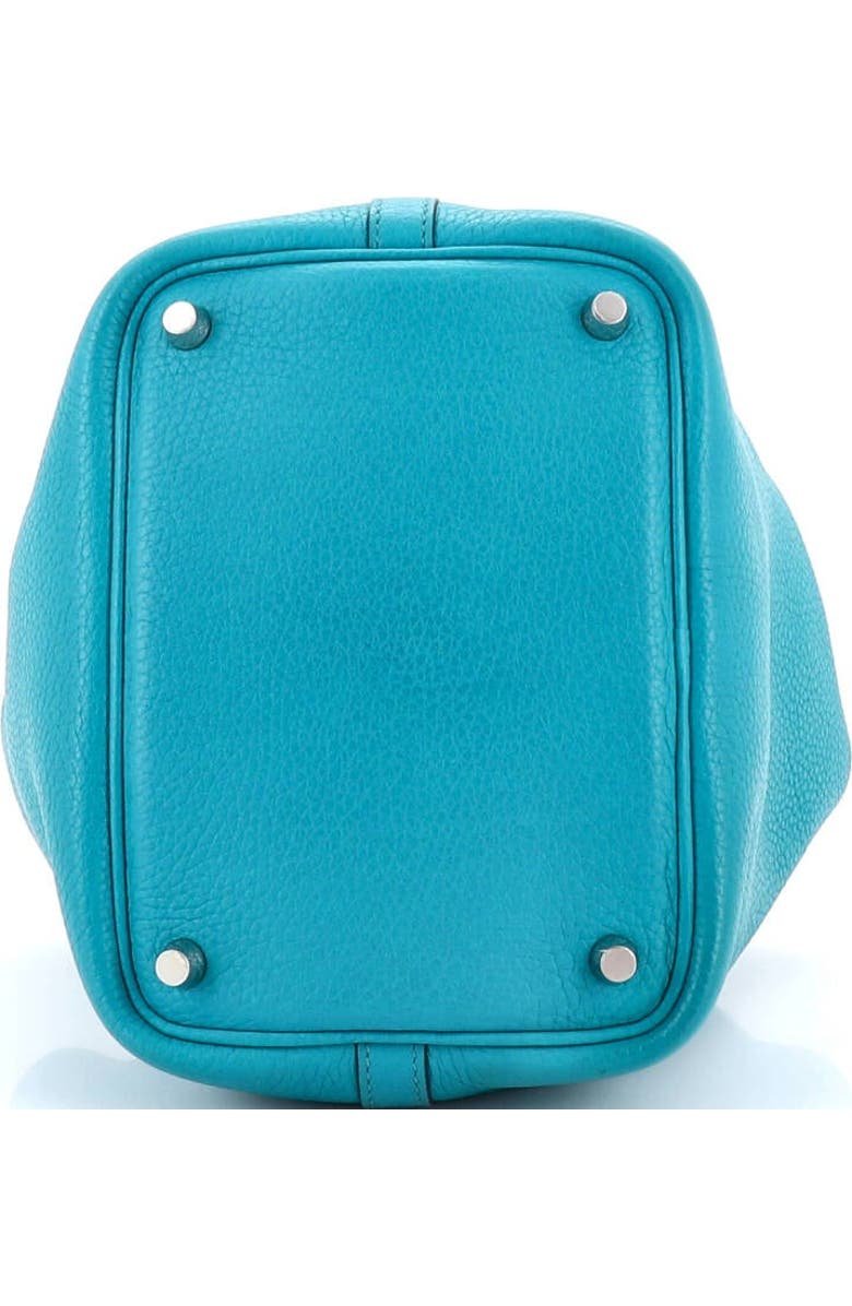 Pre-Owned Hermes Picotin Lock Bag Clemence MM, Alternate, color, Bleu Paon