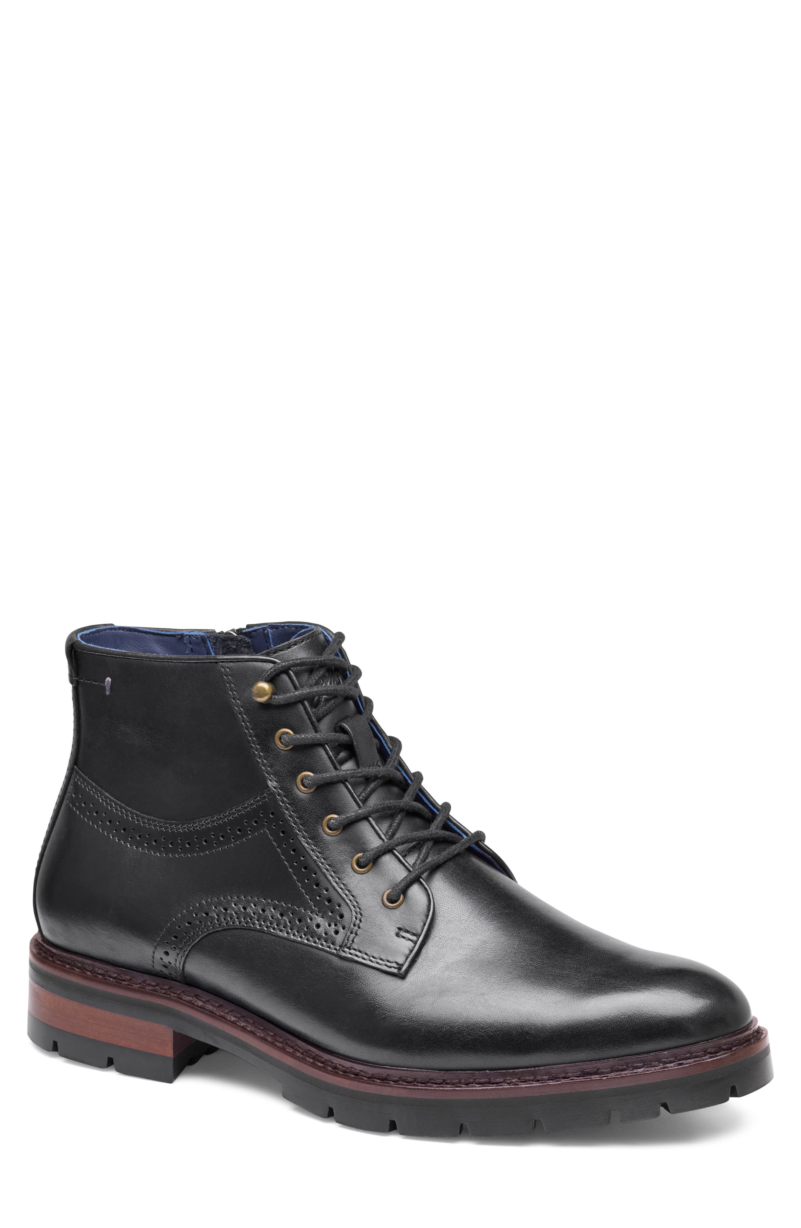 XC Flex Cade Plain Toe Boot, Main, color, BLACK HAND-FINISHED FULL GRAIN