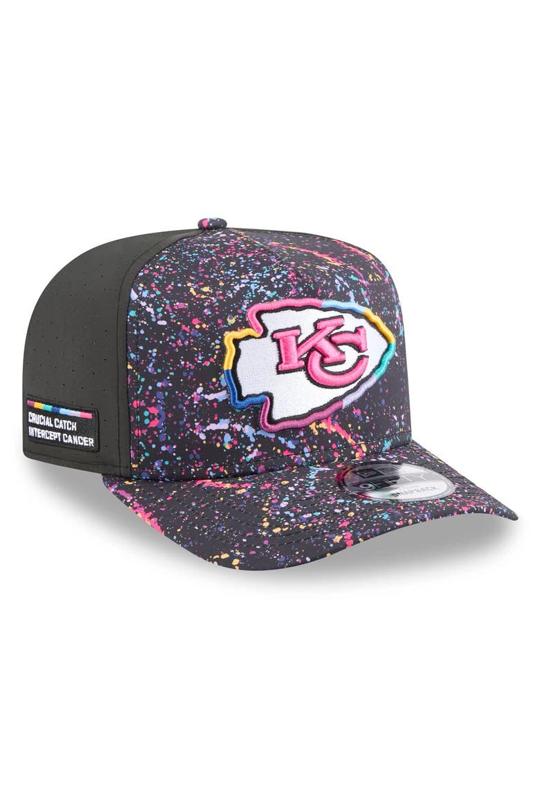 Men's New Era  Black Kansas City Chiefs 2025 NFL Crucial Catch A-Frame 9FIFTY Snapback Hat, Main, color, Black
