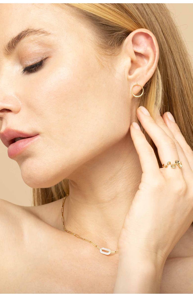 Oradina 14K Yellow Gold The Archie Studs, Alternate, color, Yellow Gold