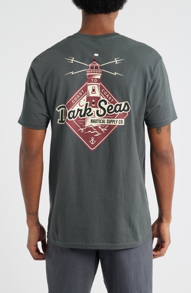 DARK SEAS Beacon Cotton Graphic T-Shirt, Alternate, color, Charcoal