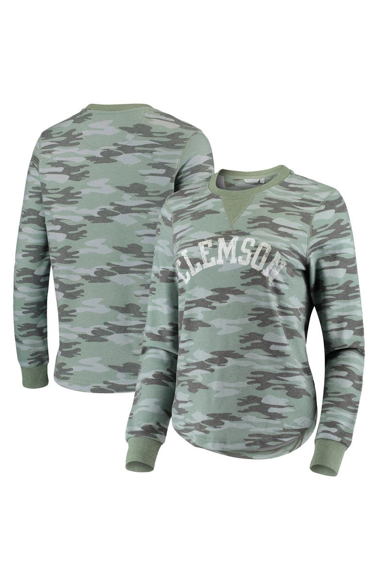 CAMP DAVID Women's Camo Clemson Tigers Comfy Pullover Sweatshirt, Main, color, 