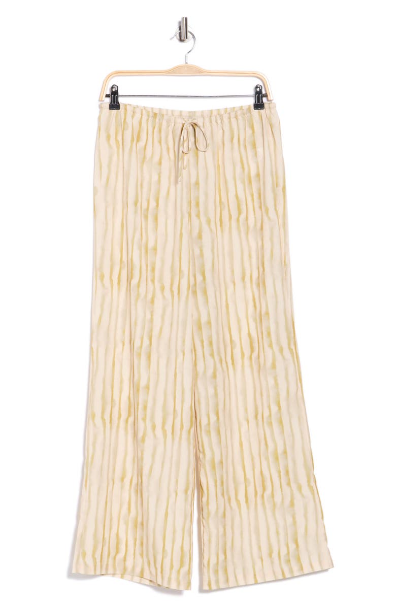 Bobeau Relaxed Drawstring Waist Pants, Alternate, color, Yellow Stripe