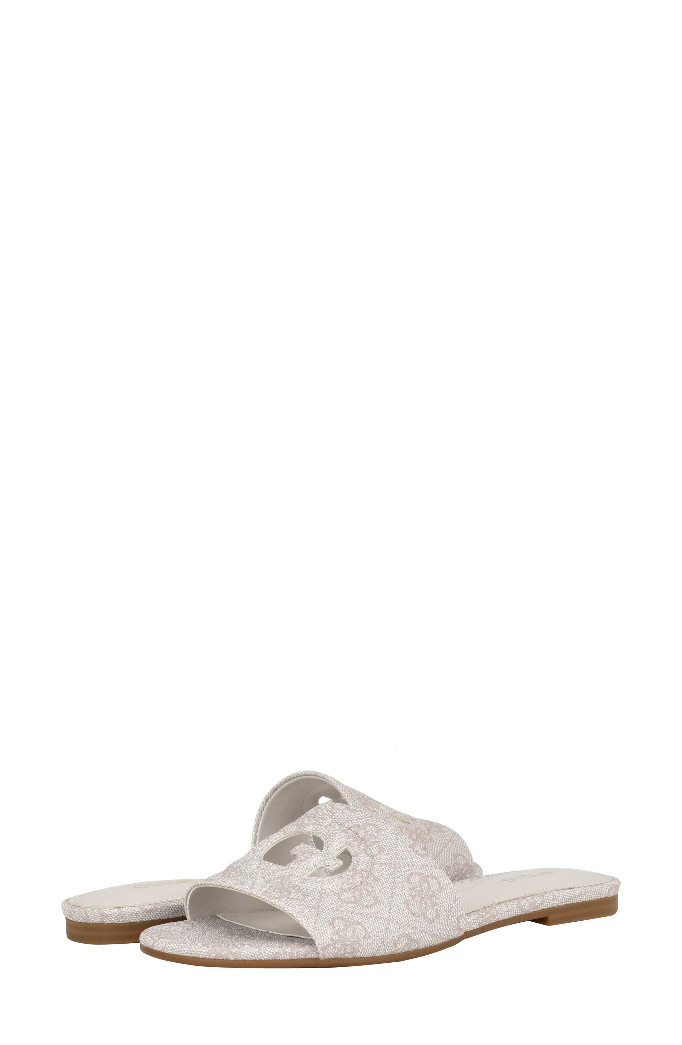 GUESS Tashia Slide Sandal, Alternate, color, Ivory