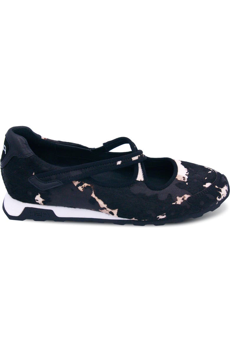 Ash Kore Mary Jane Genuine Calf Hair Flat, Alternate, color, Black Edgy