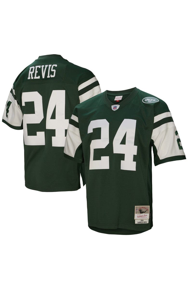 Mitchell & Ness Men's Mitchell & Ness Darrelle Revis Green New York Jets Legacy Replica Jersey, Alternate, color, Green