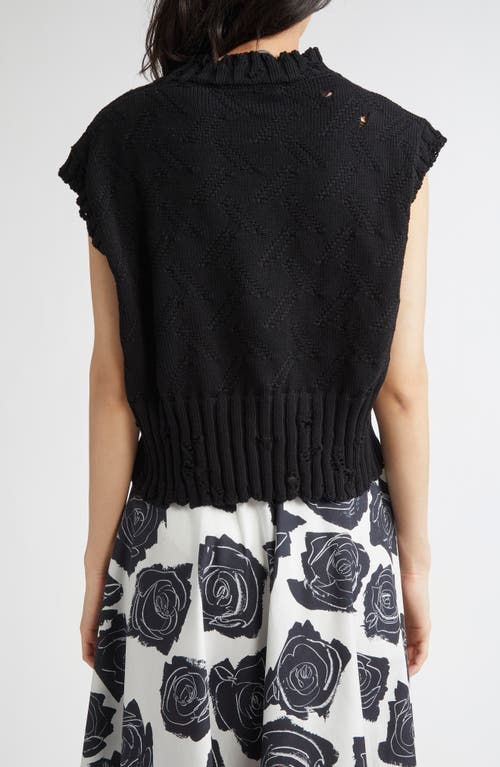 Marni Women's Sleeveless Boxy Sweater In 00n99 Black