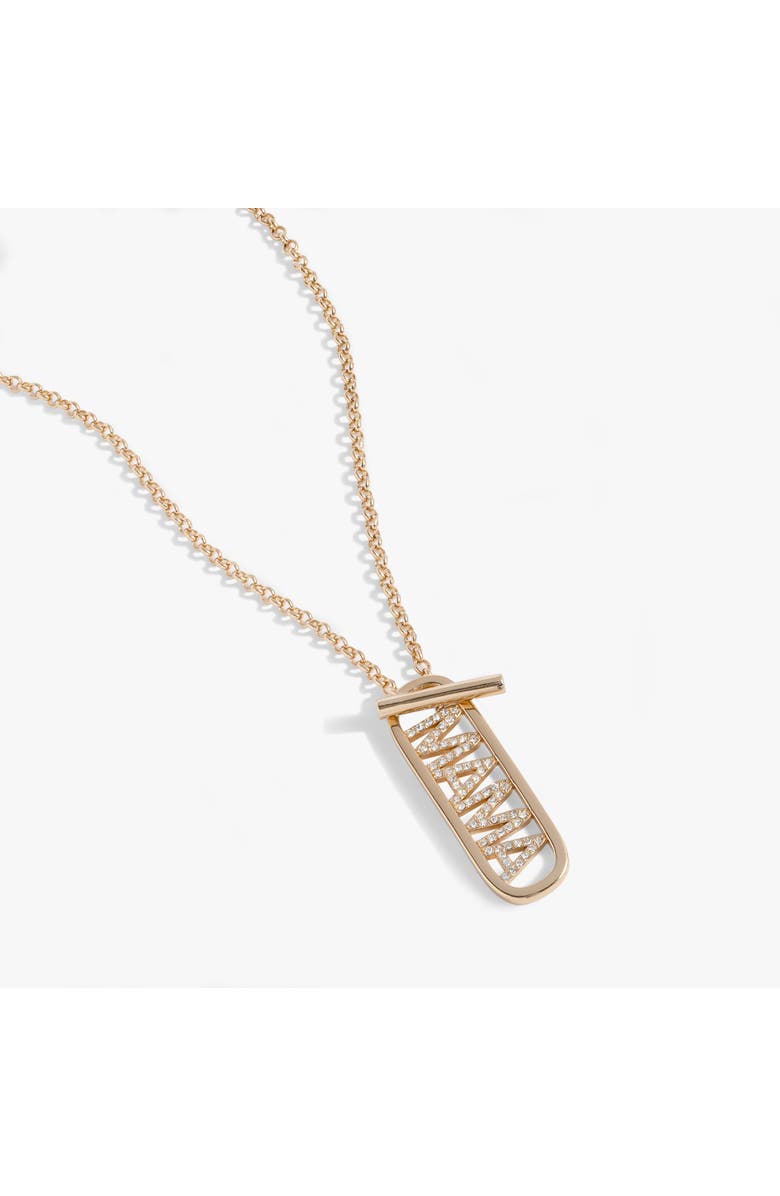 Alex and Ani Mama Pave Toggle Necklace, Alternate, color,