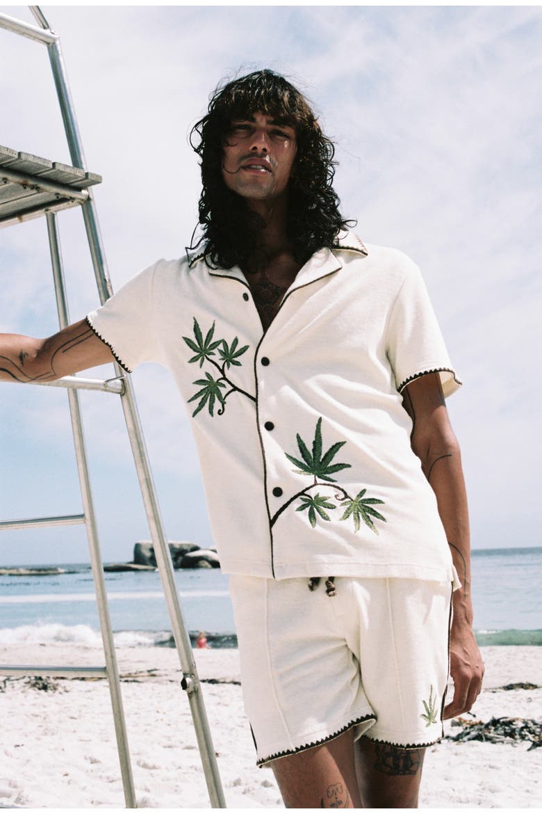 'Cabannabis' Cabana, Alternate, color, Ivory
