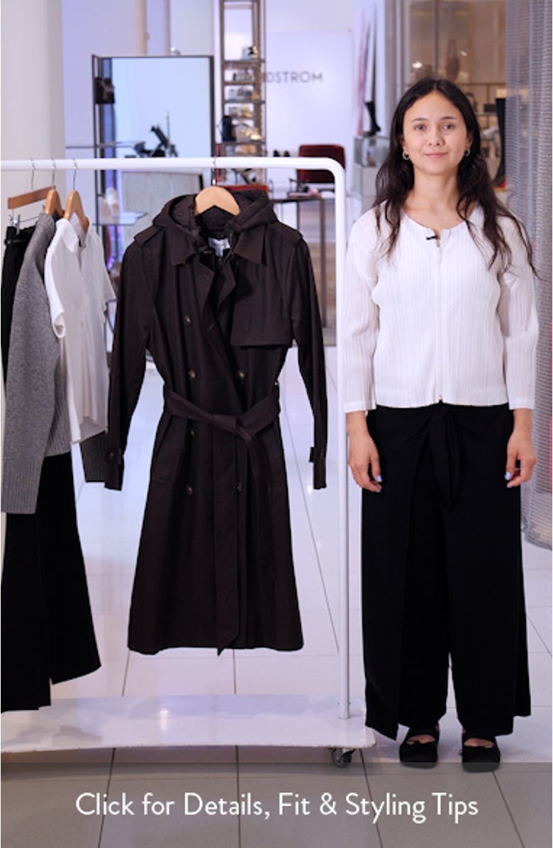 Azura Hooded Double Breasted Trench Coat, sales video thumbnail