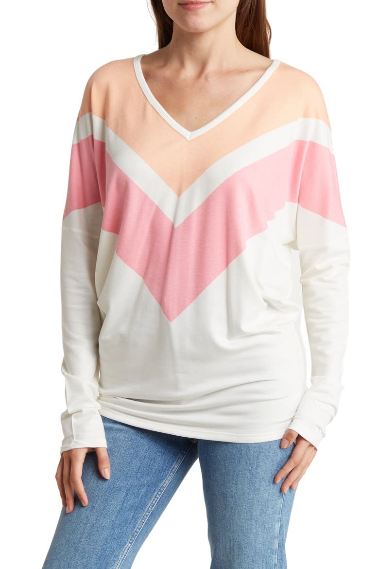 V-Neck Spring Pullover, Main, color, SUMMER SONG