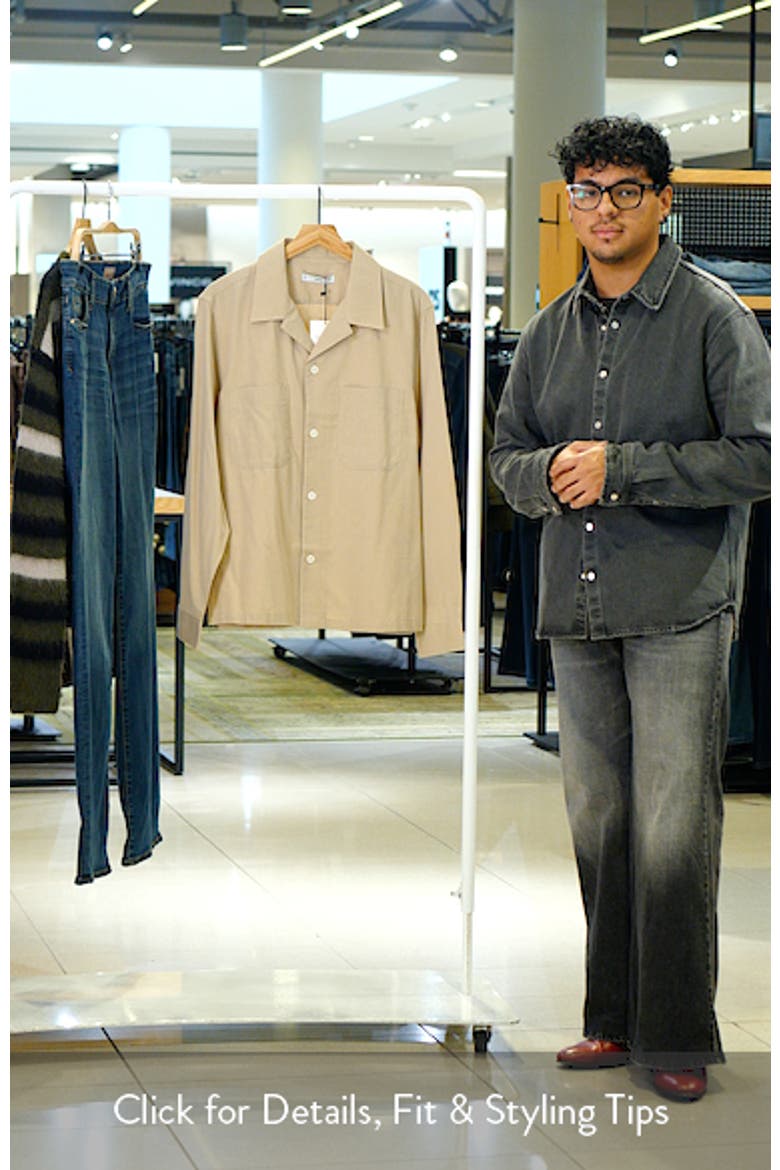 Long Sleeve Cotton Blend Button-Up Shirt video