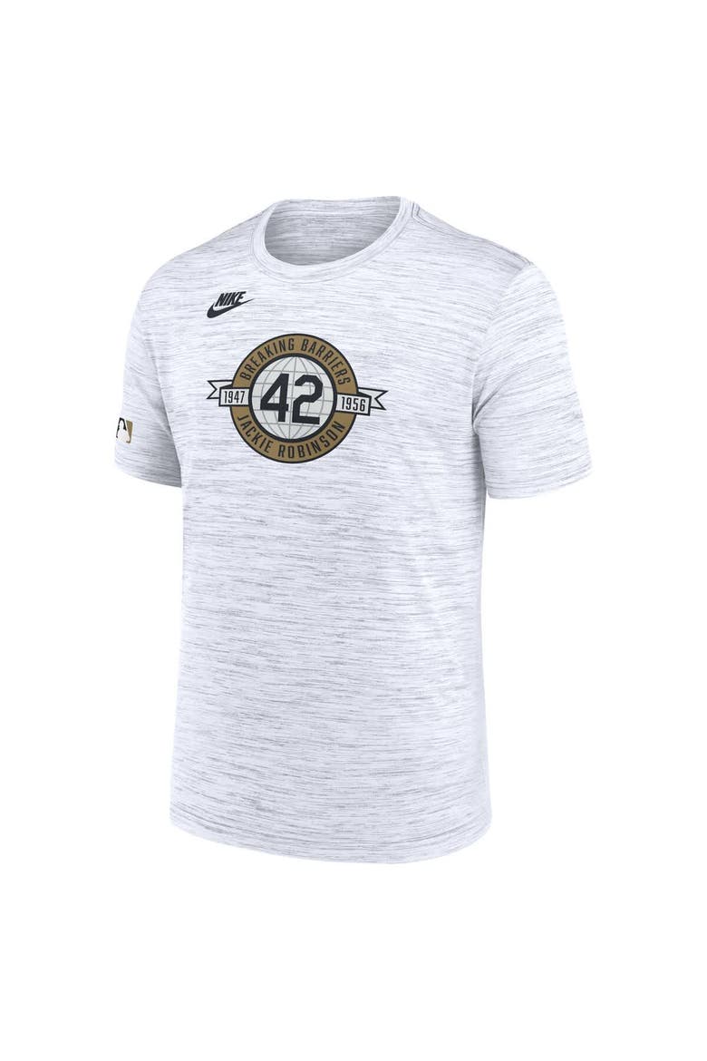 Men's Nike White Brooklyn Dodgers 2026 Jackie Robinson Day Velocity Dri-FIT T-Shirt, Alternate, color, White
