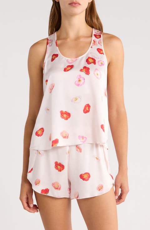 Racerback Washable Silk Short Pajamas