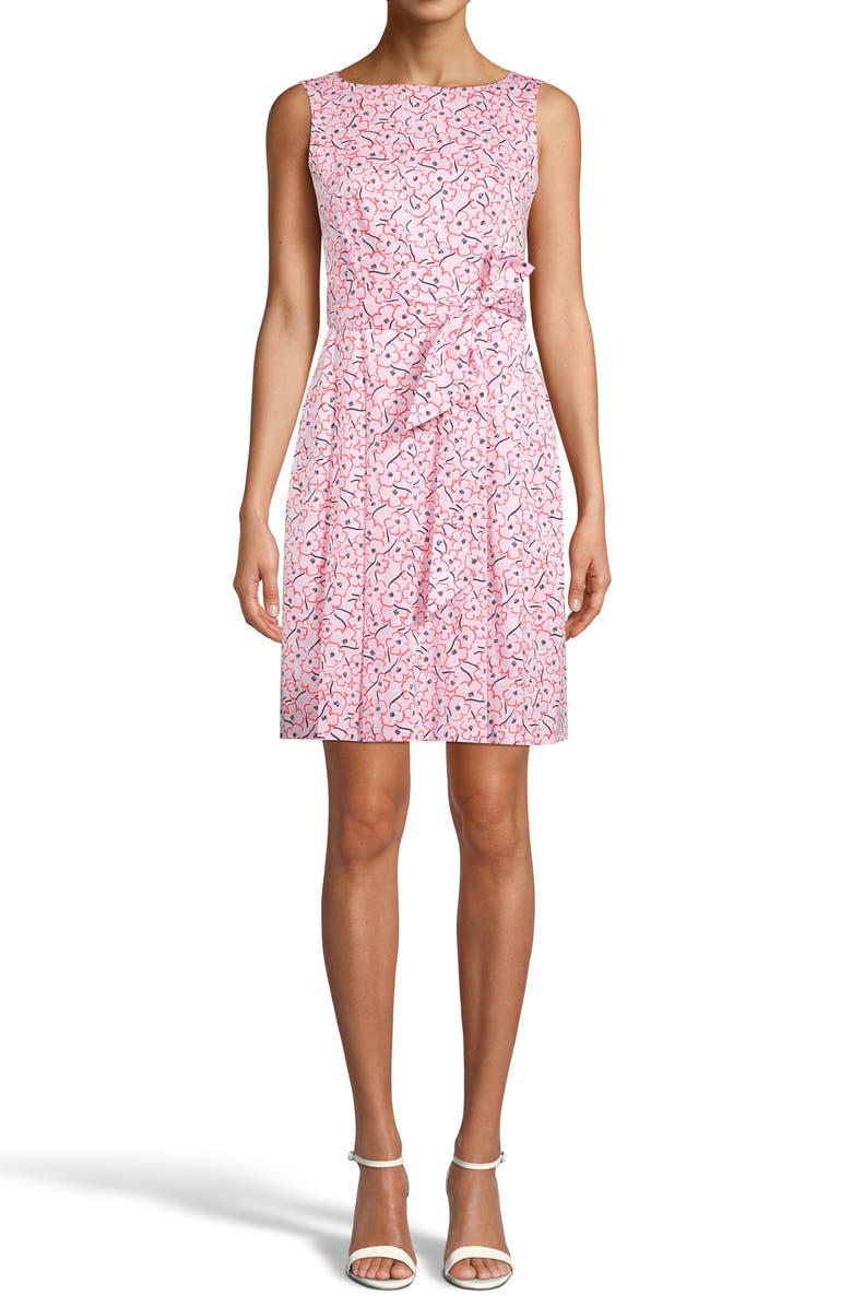 Anne Klein Sleeveless Printed Fit & Flare Dress, Main, color,