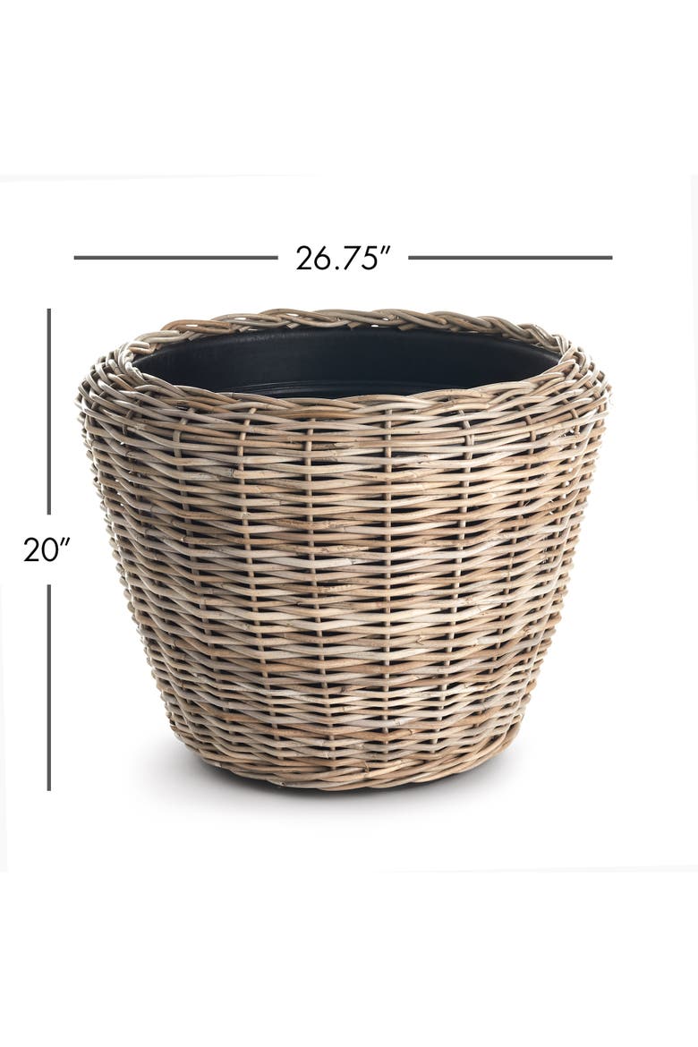 Woven Dry Basket Planter 26.75", Alternate, color, Beige