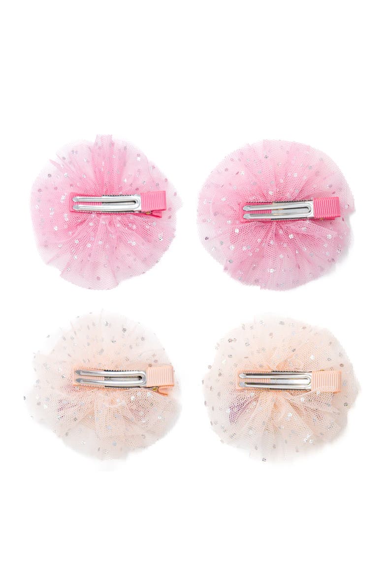 Angel Sparkle Wings Hair Clip Set of 4, Alternate, color, Ivory & Rose Pink