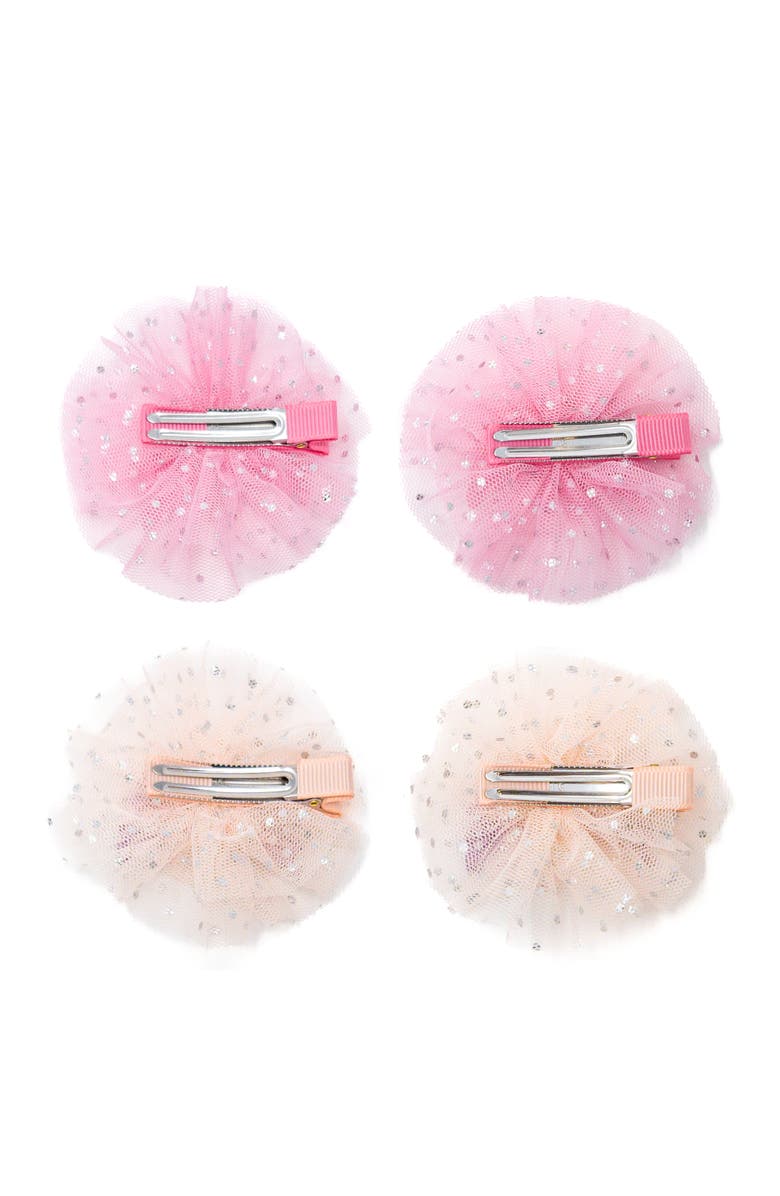 Puttisu Angel Sparkle Wings Hair Clip Set of 4, Alternate, color, Ivory & Rose Pink