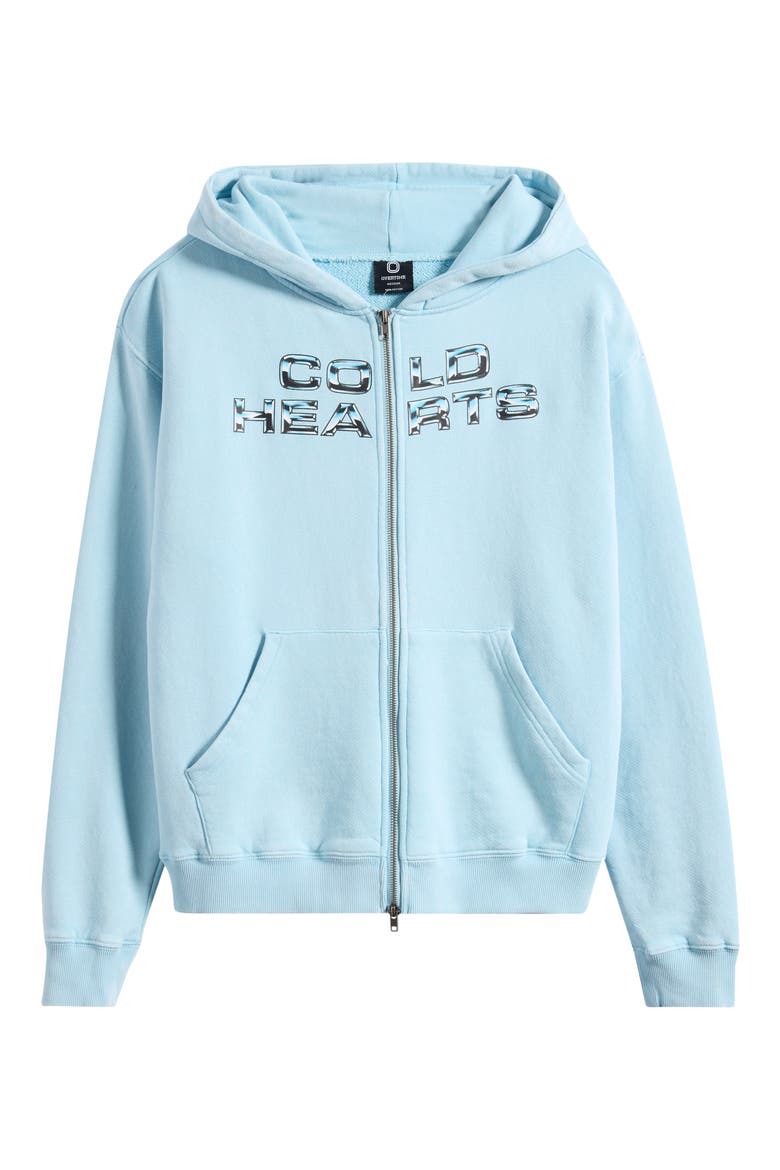 Cold Hearts Badge Zip Hoodie, Alternate, color, BLUE