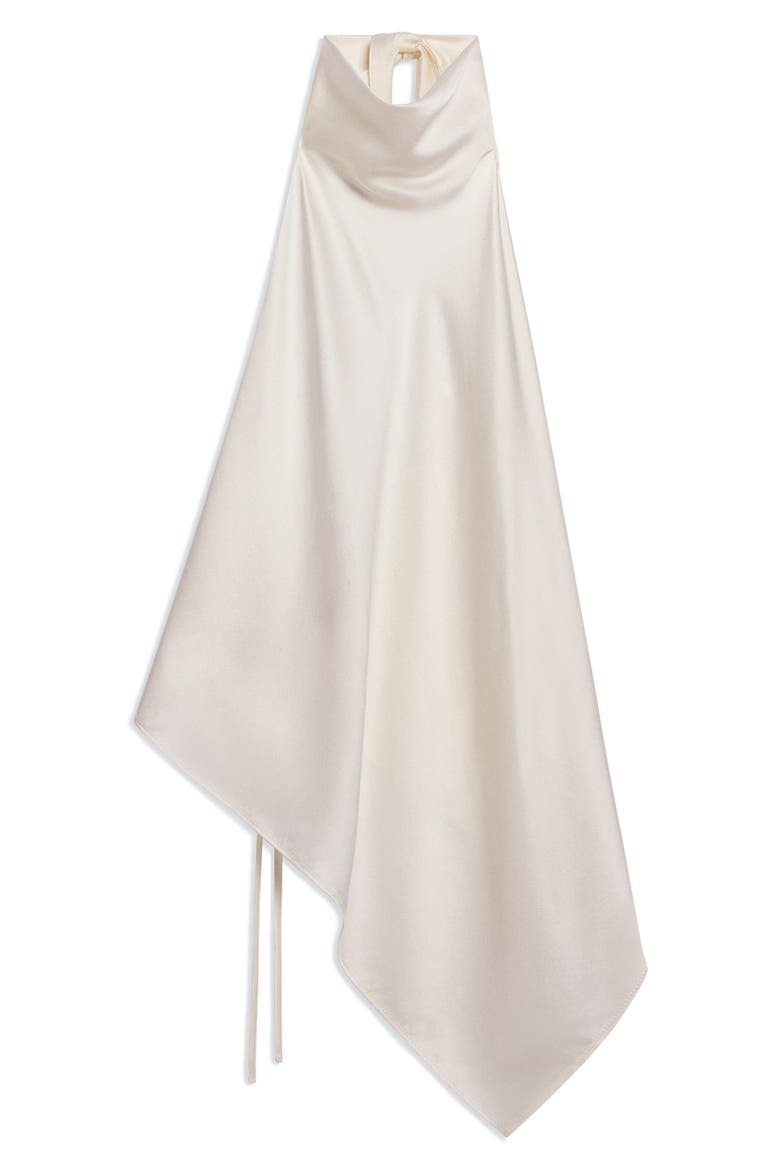Tie Scarf Sleeveless Silk Top, Alternate, color, IVORY